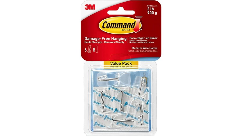 medium command hooks with adhesive strips