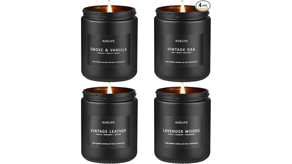 men s leather vanilla candles