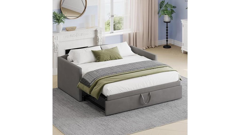 merax twin velvet trundle