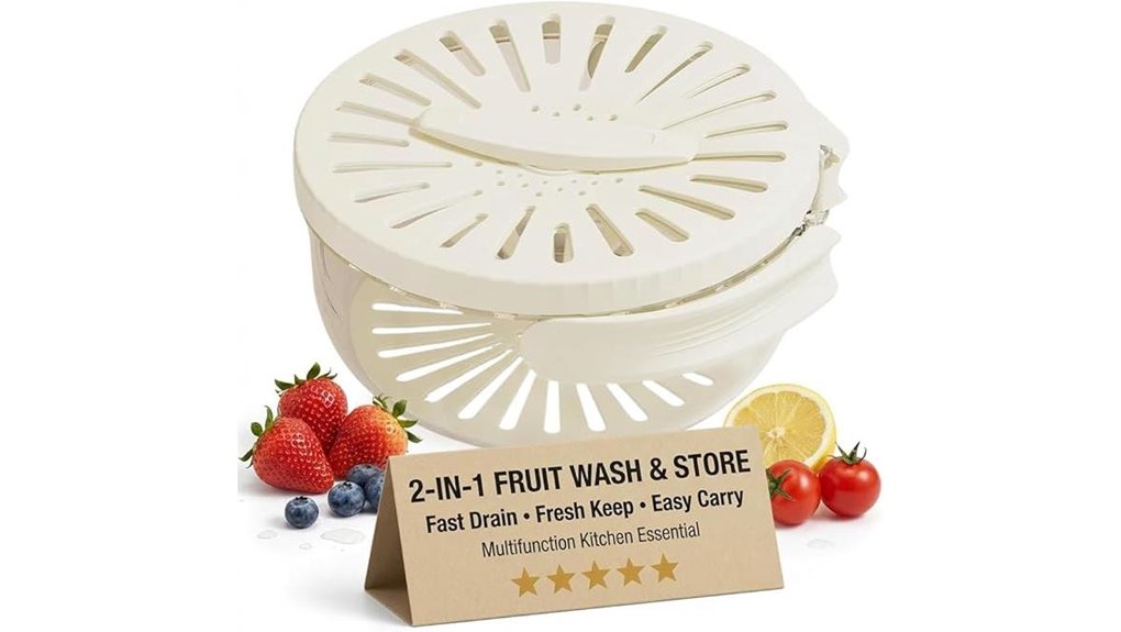 mesh fruit basket spinner lid