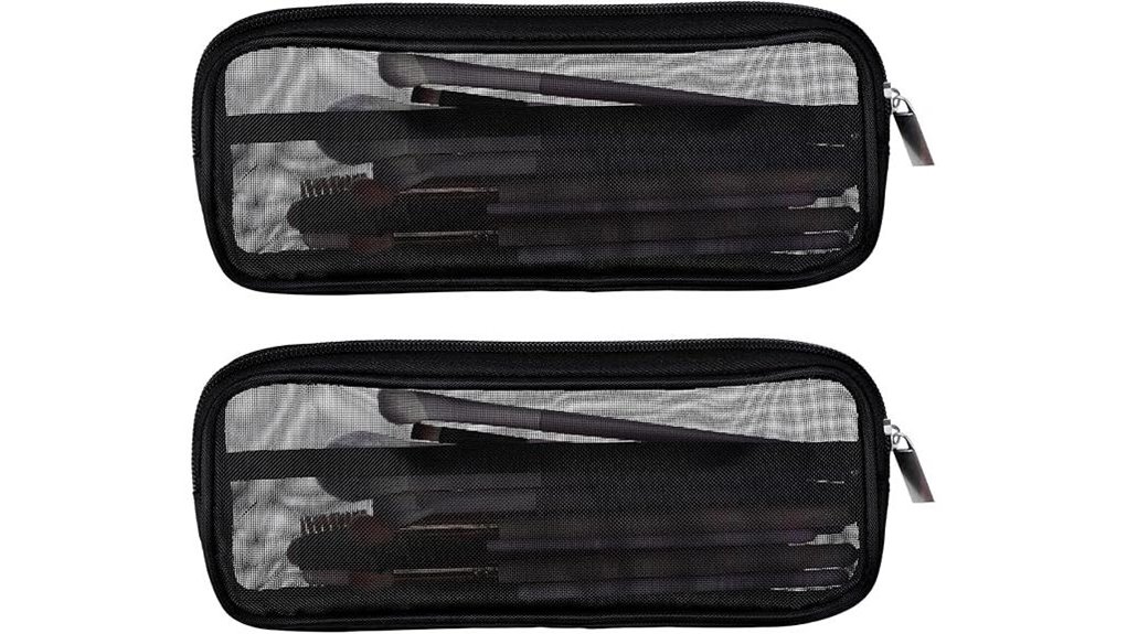 mesh makeup brush bags clear organizer
