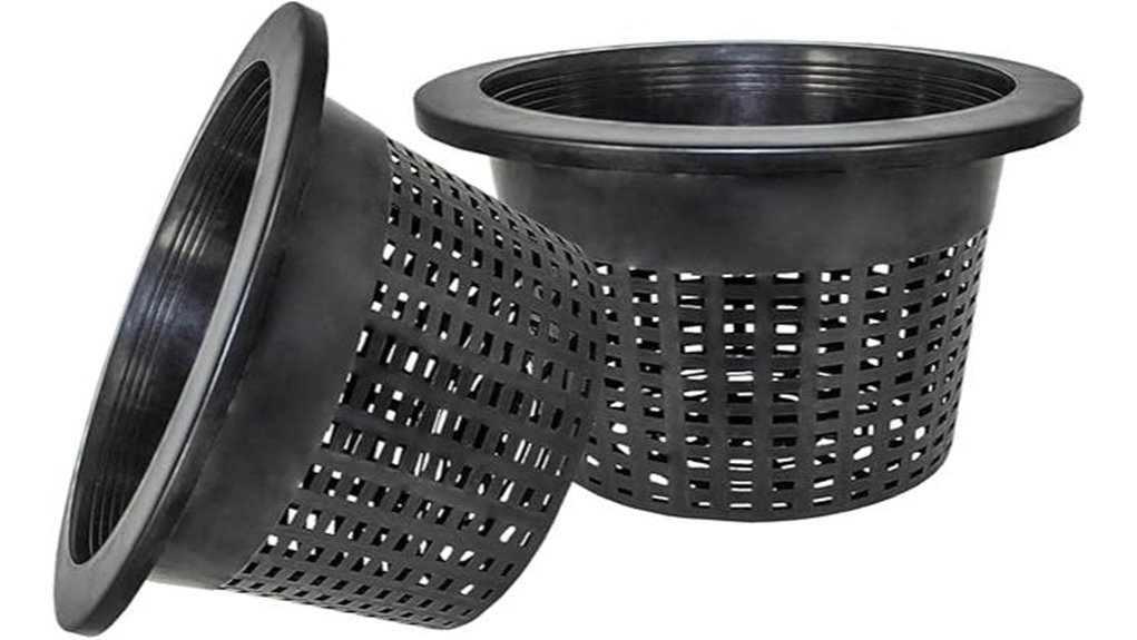 mesh net pots pair for hydroponics lids 10