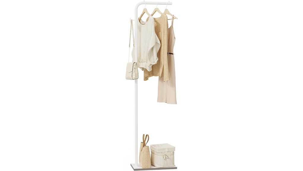 metal coat rack with rock base