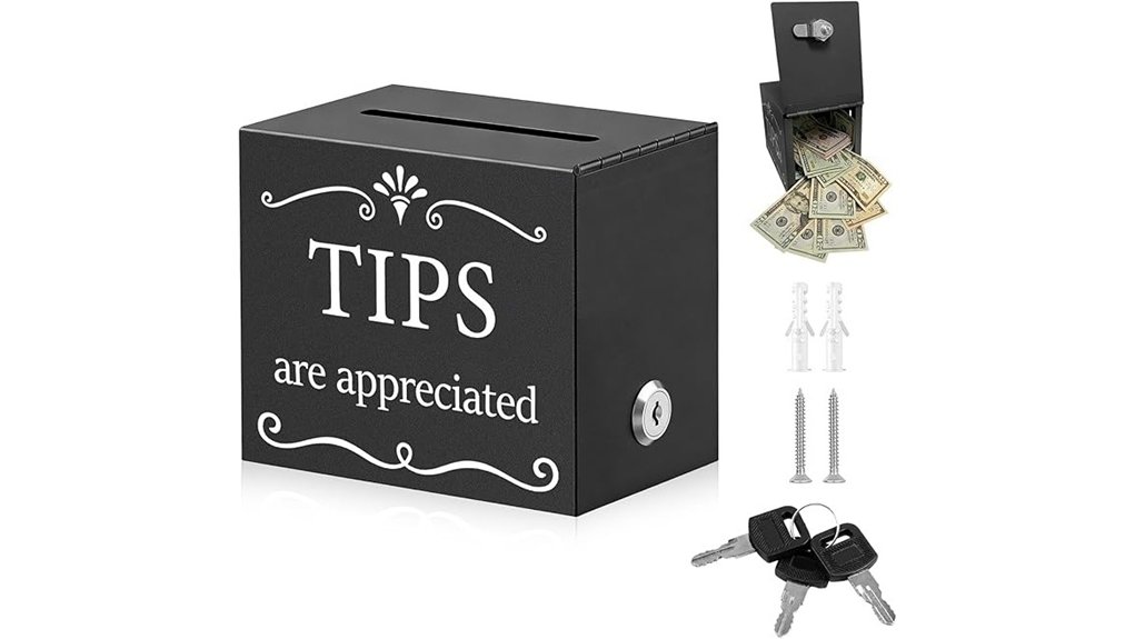 metal locking tip jar