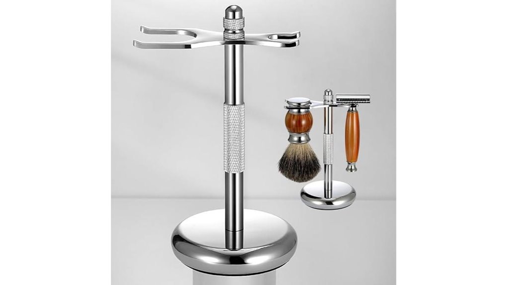 metal razor stand brush