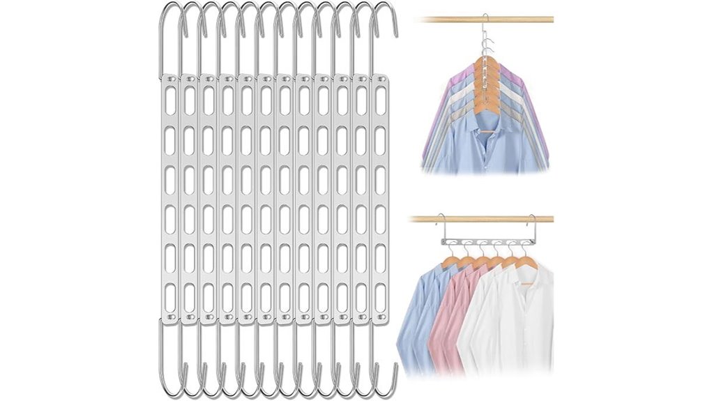 metal space saving closet hangers