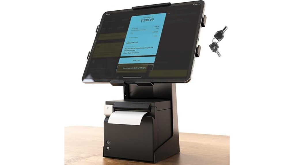 metal tablet printer stand