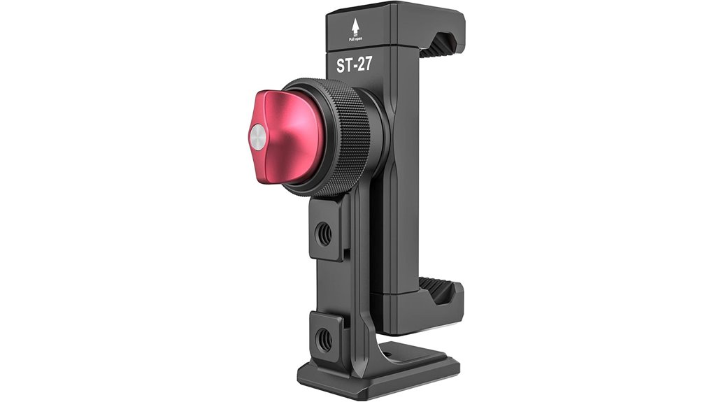 metal tripod mount with 3 cold shoes