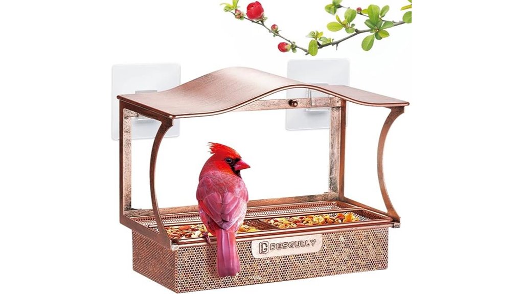 metal window bird feeder