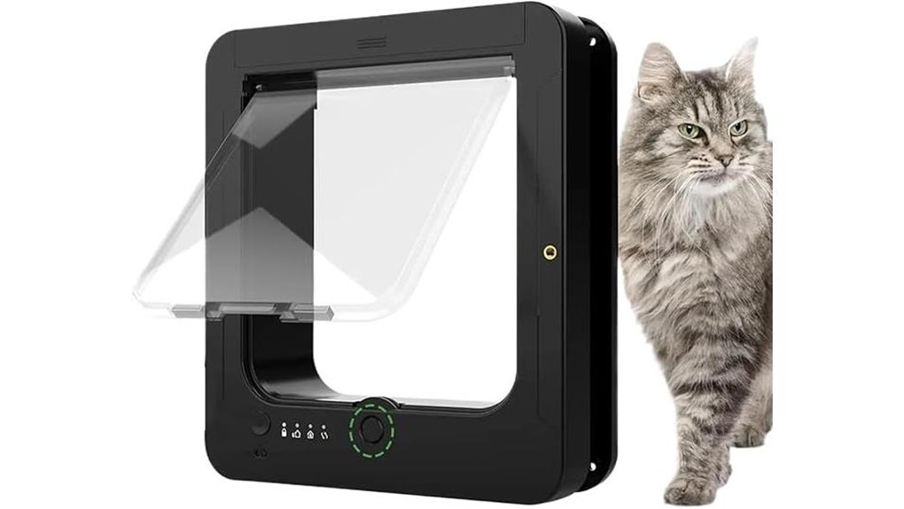 microchip cat door 4 way locking