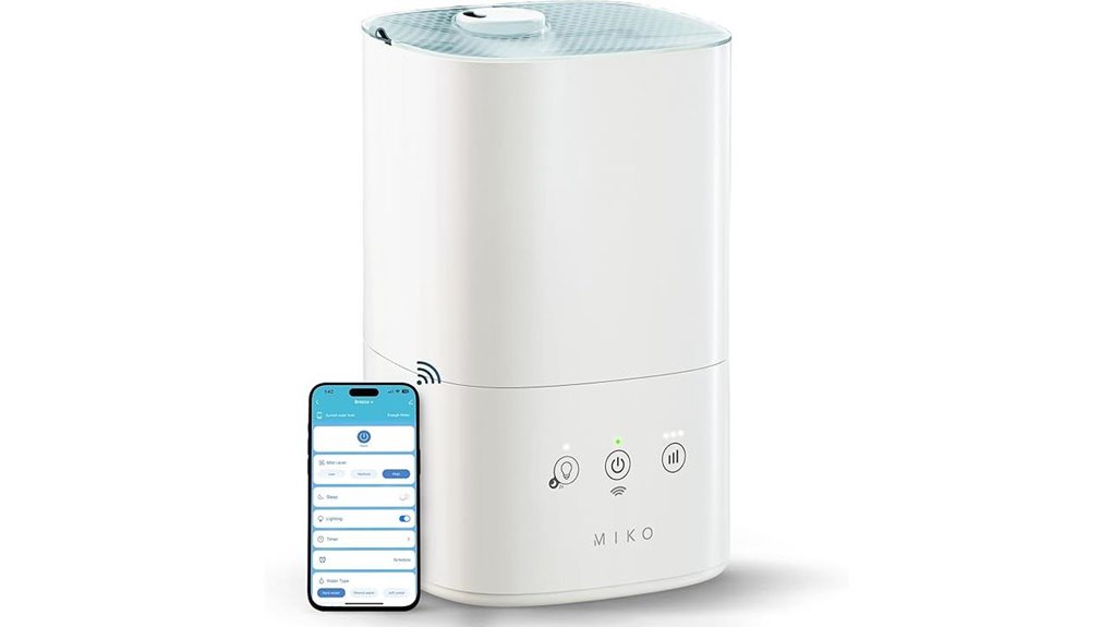miko wifi ultrasonic humidifier for bedroom