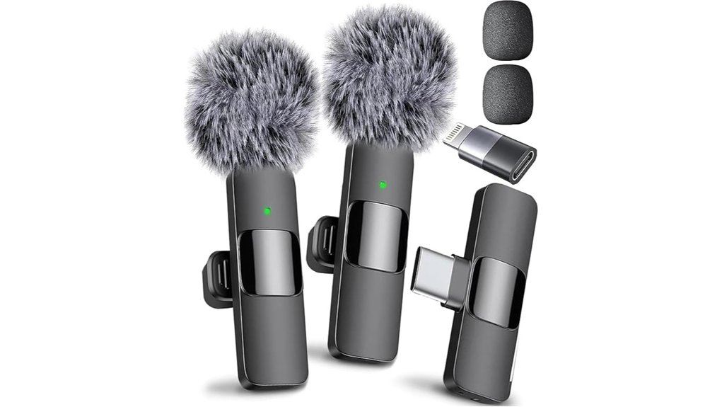 mini mic pro wireless lavalier 2 pack
