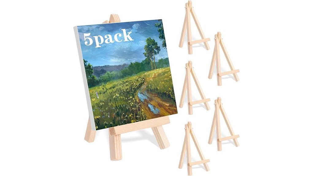 mini wooden 5 piece stands