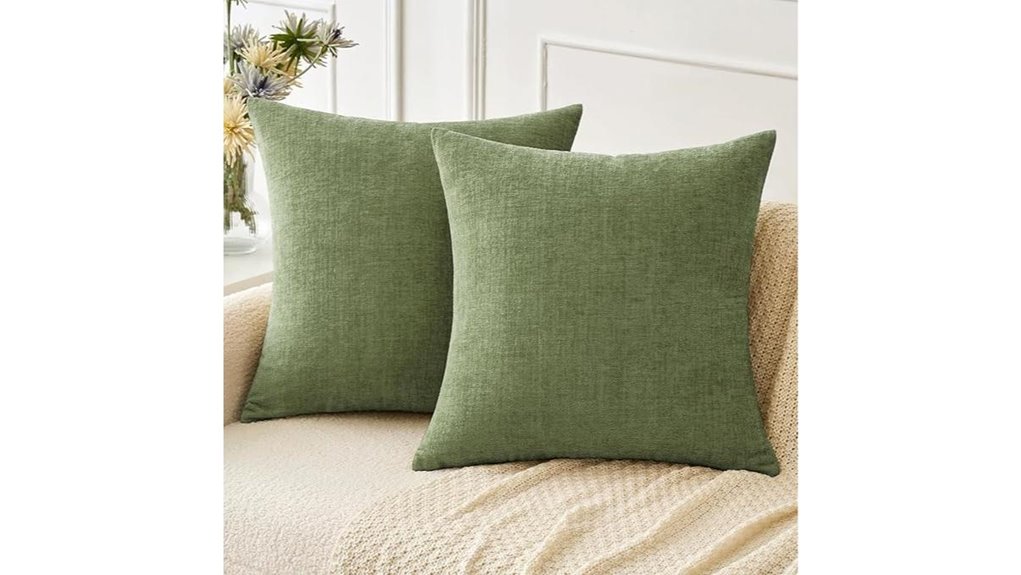 miulee sage green pillowset