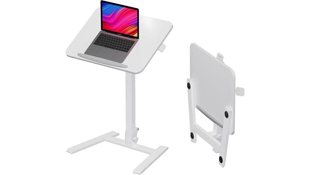 mobile folding height adjustable sit stand