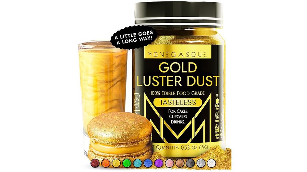 mon gasque gold edible glitter