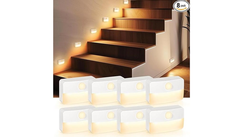 motion activated battery stair lights
