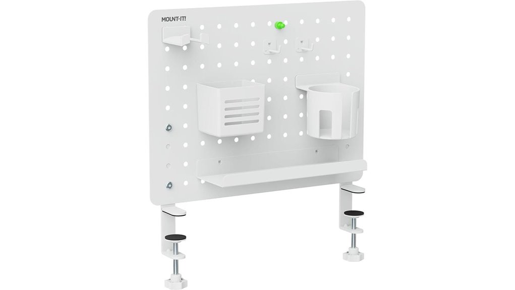 mount it clamp on pegboard organizer