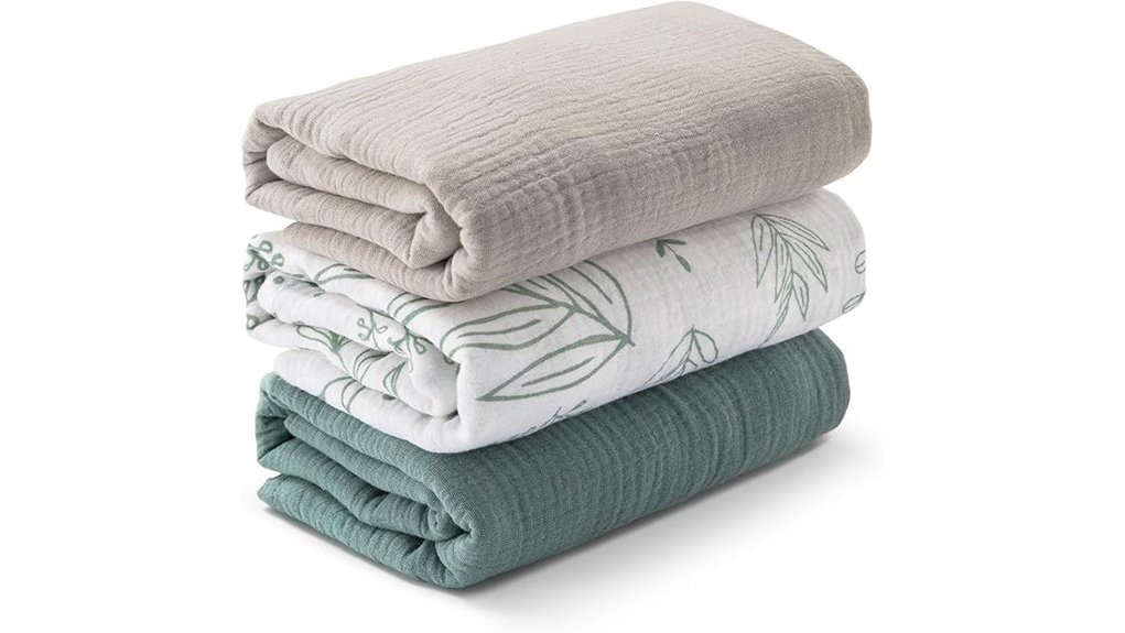 muslin swaddle blankets 3 pack