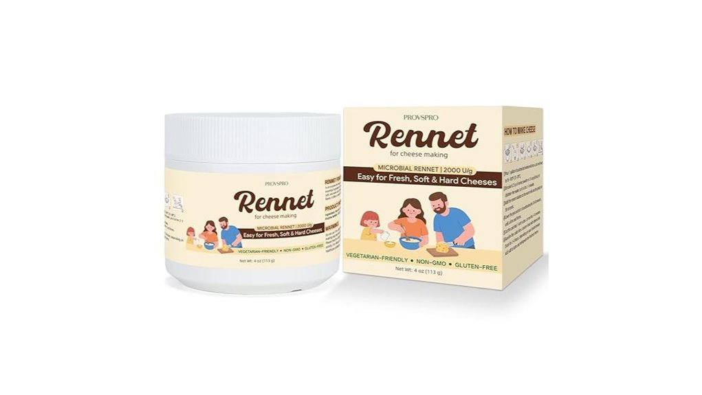 natural cheese rennet coagulant 4 oz