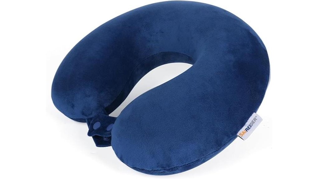 navy adjustable travel pillow