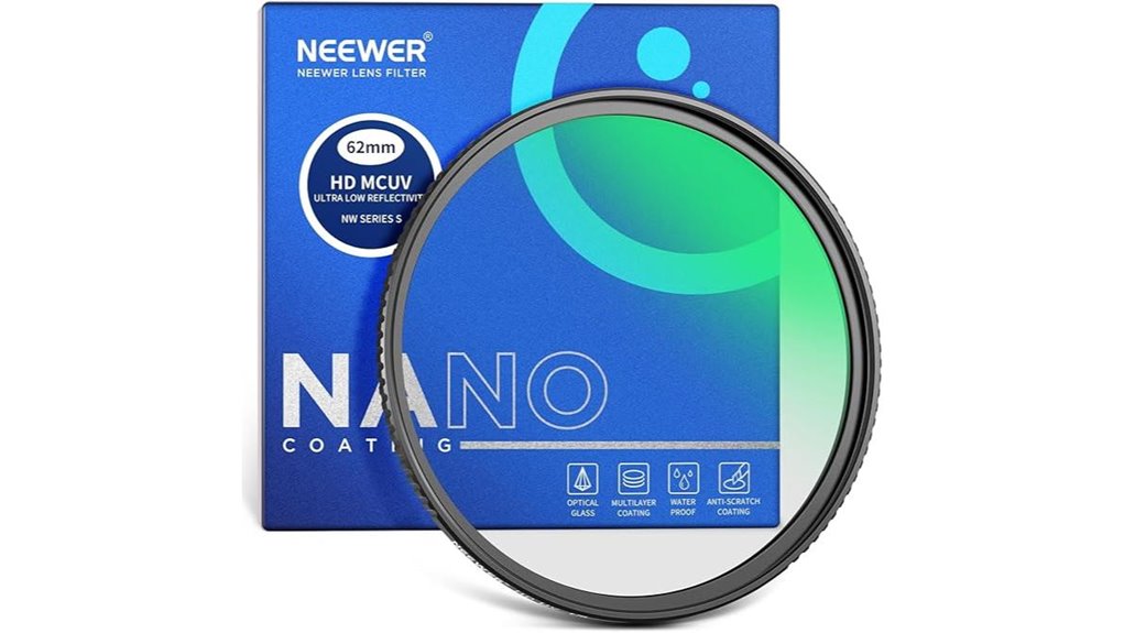 neewer 62mm multi coated uv filter