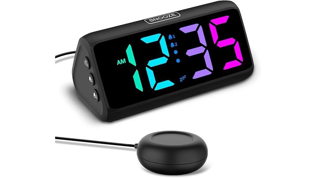 netzu loud bed shaker clock