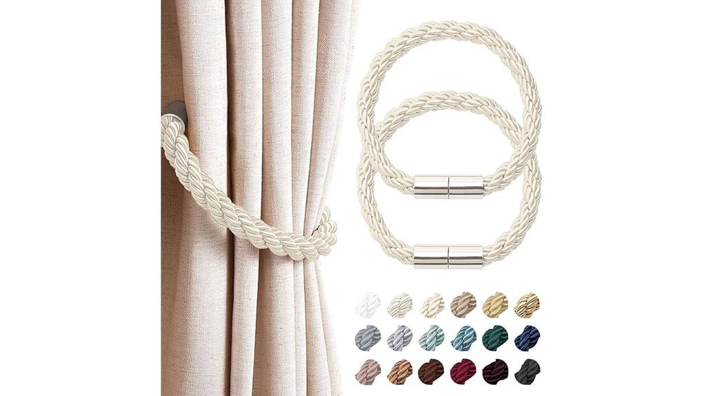 niceec beige magnetic curtain tiebacks