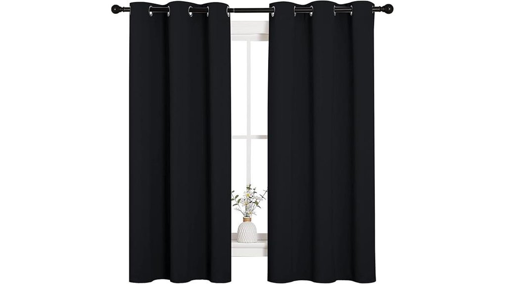 nicetown black thermal curtains