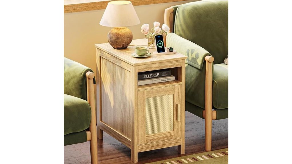nightstand with usb c charging station