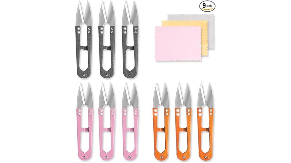 nine piece 4 1 inch scissors set