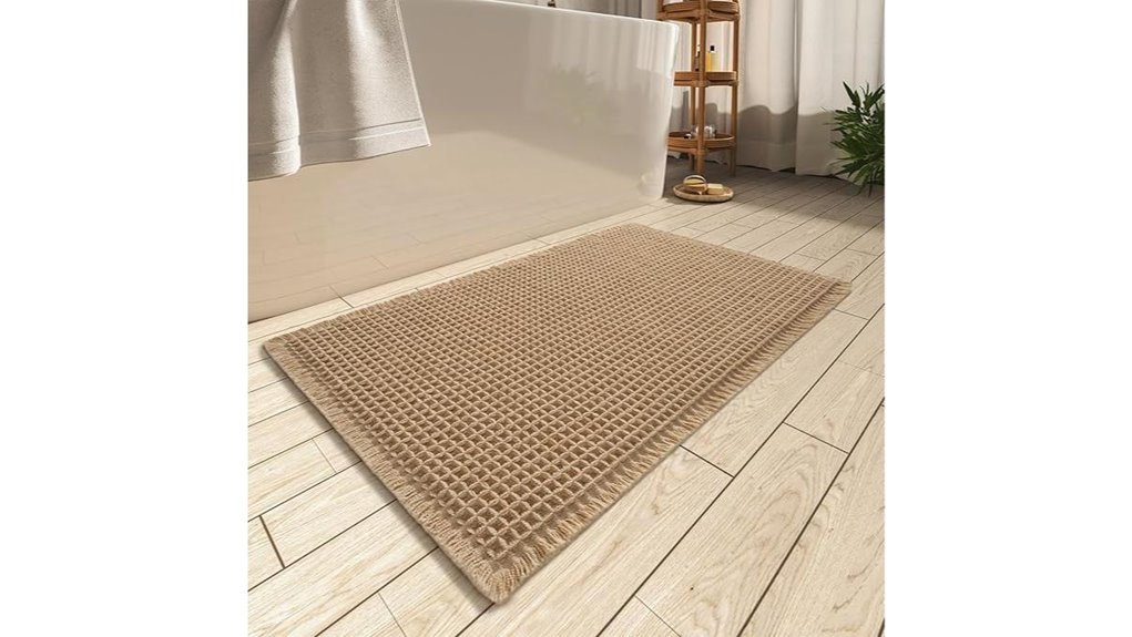 non slip absorbent waffle mat