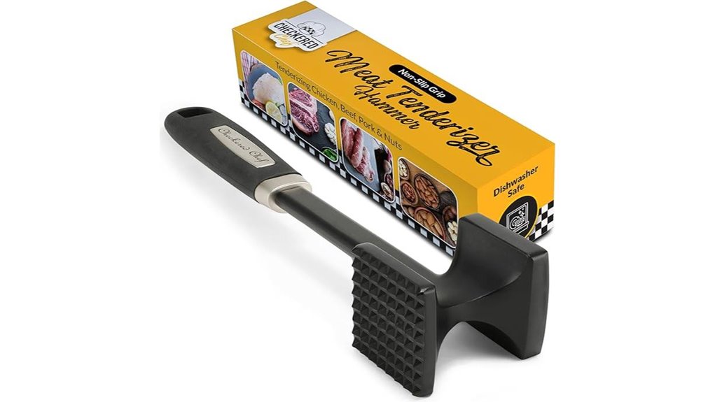 non slip checkered meat mallet