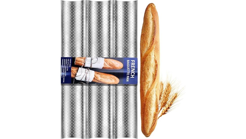 nonstick perforated baguette pan