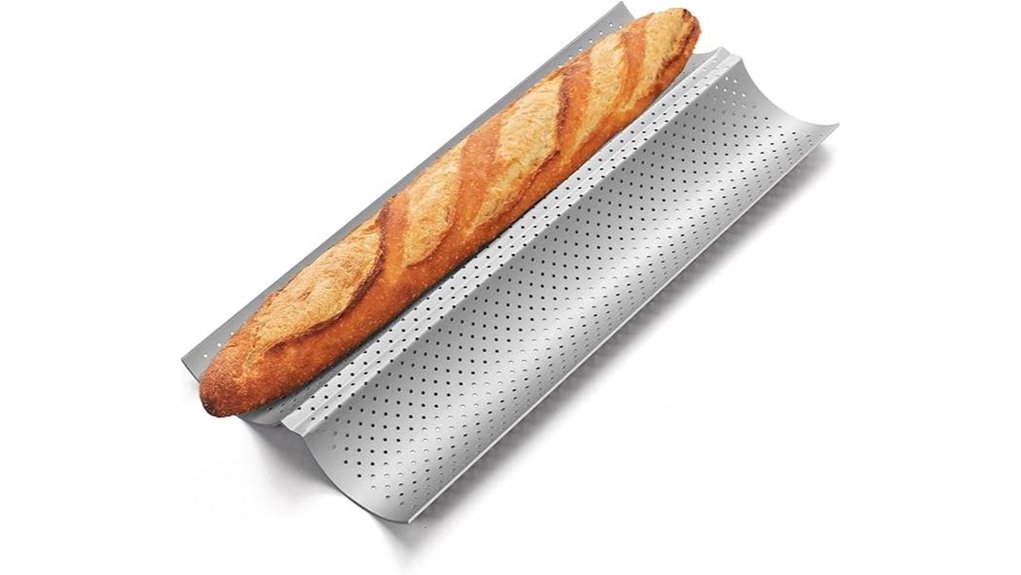 nonstick perforated two loaf pan