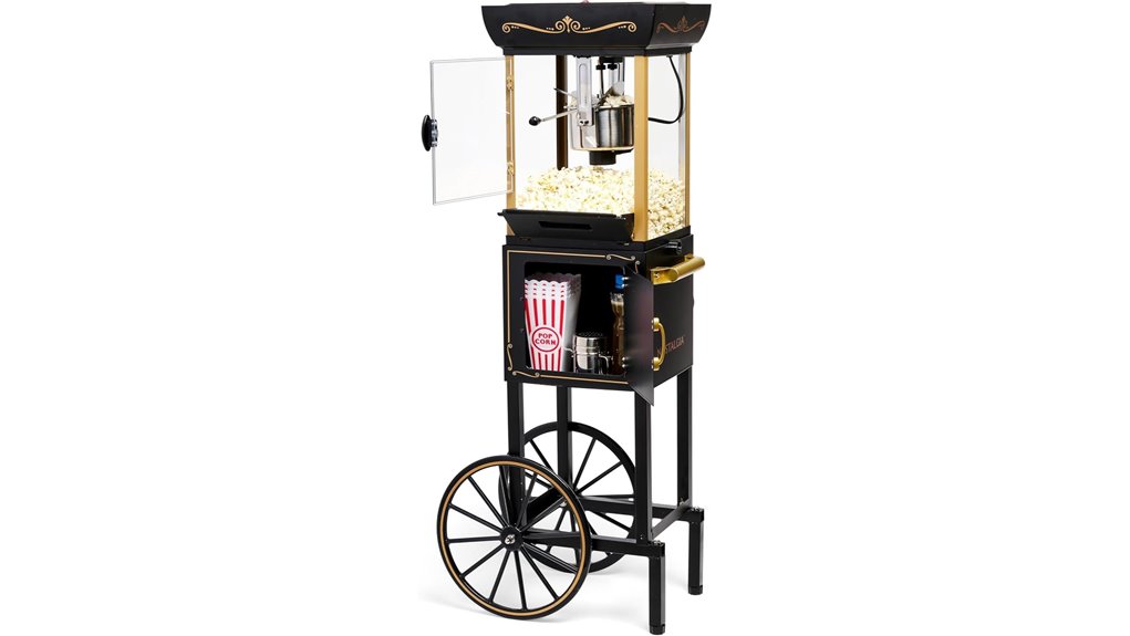nostalgia 10 cup popcorn cart