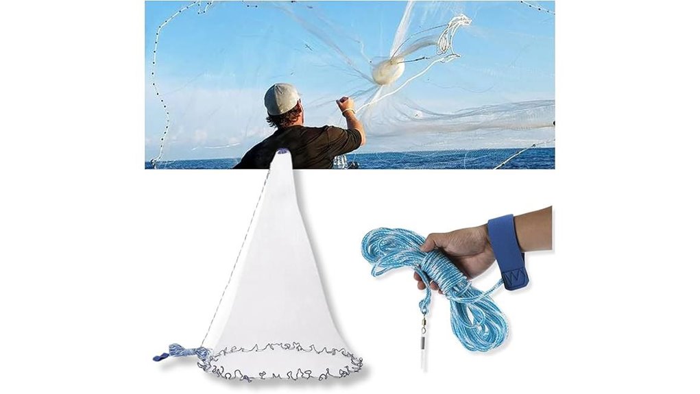 nylon cast net with zinc sinkers
