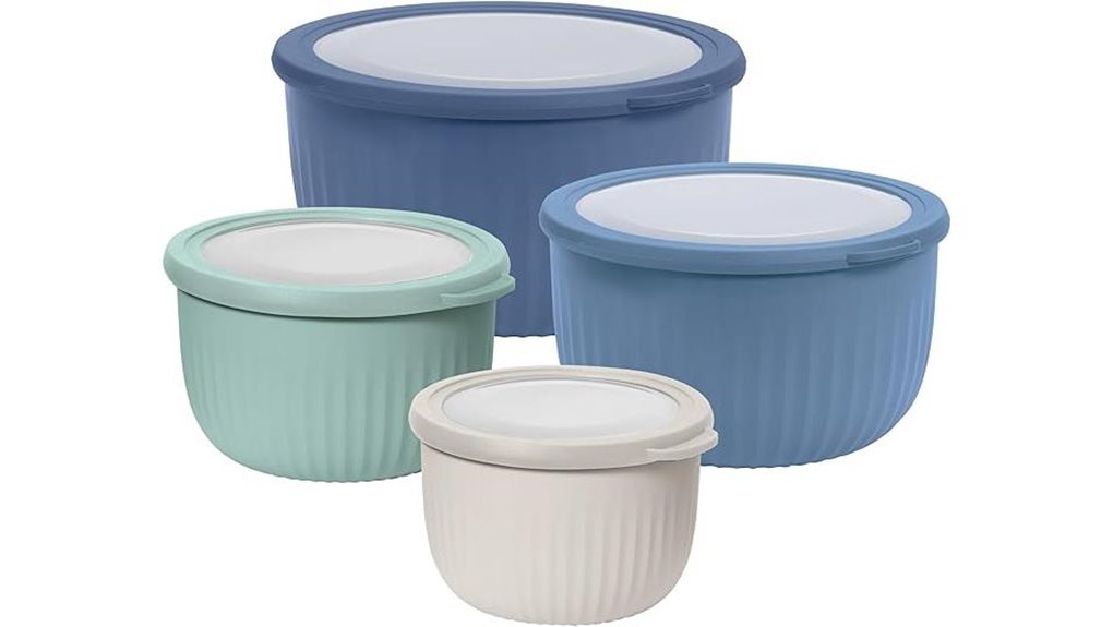 oggi 4 piece clear bowls