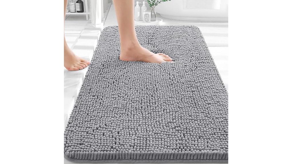 olanly chenille bathroom rug