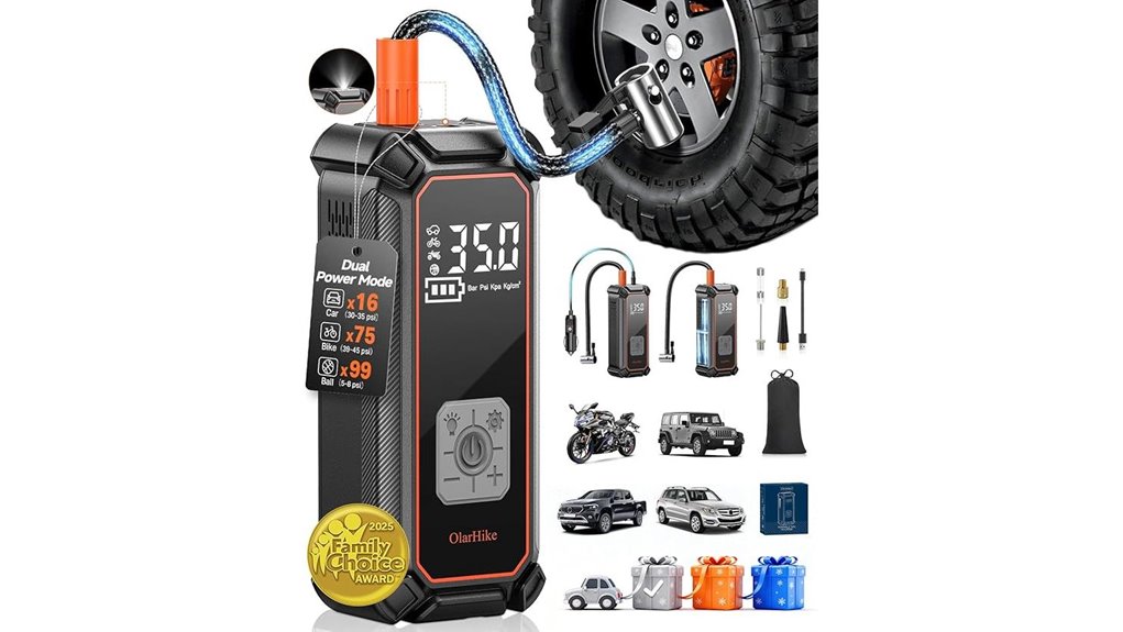 olarhike dual power cordless inflator
