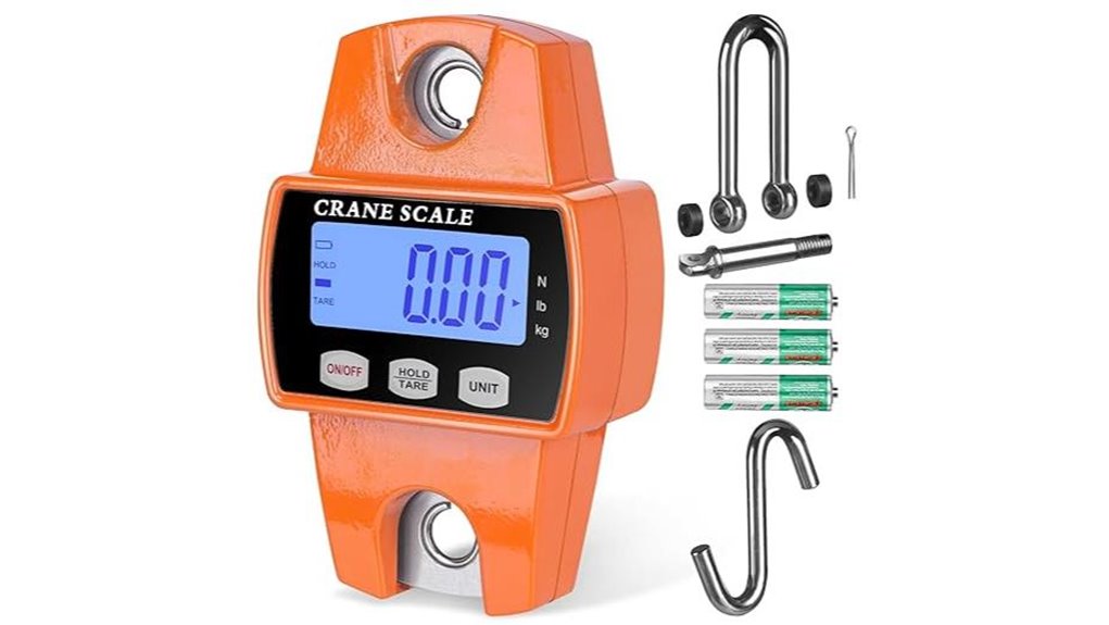 orange 660lb digital crane scale