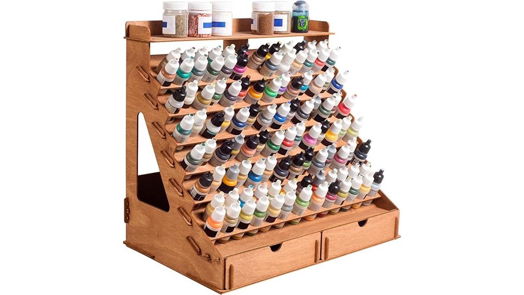 organized mini paint station