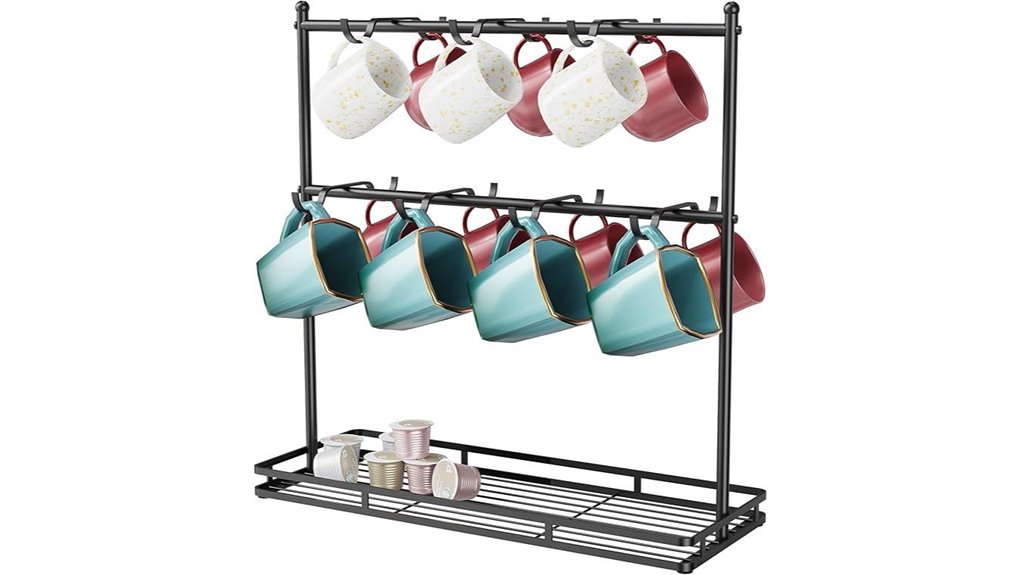 oropy 14 hook mug rack