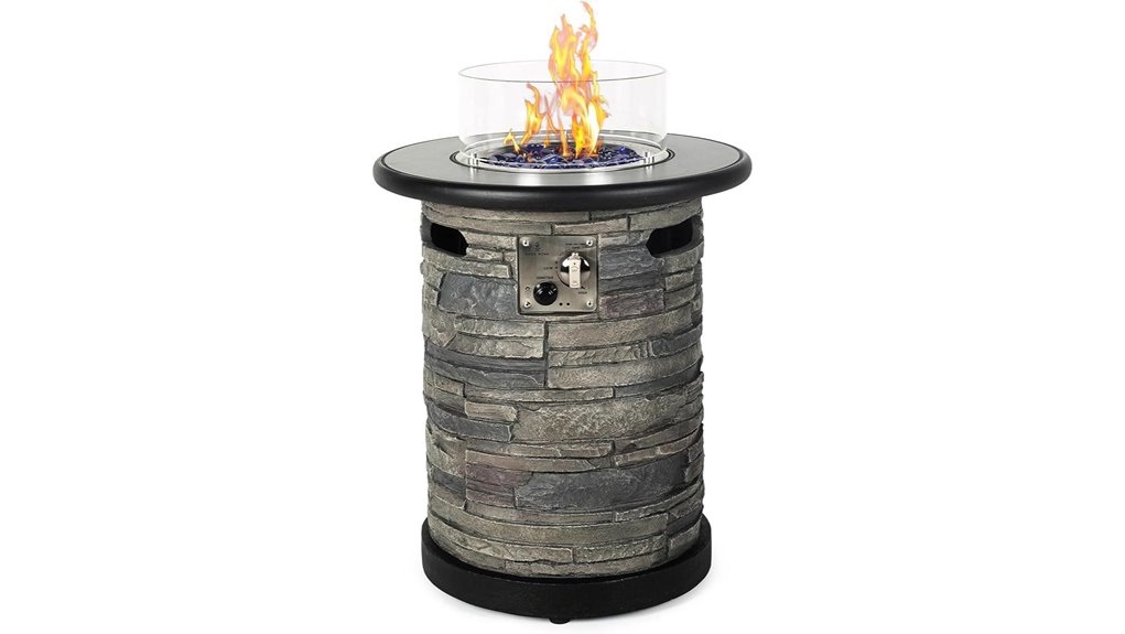 outdoor 22 inch propane firepit
