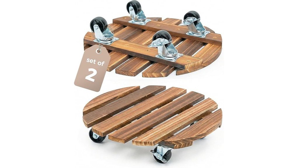 outdoor rolling plant caddy