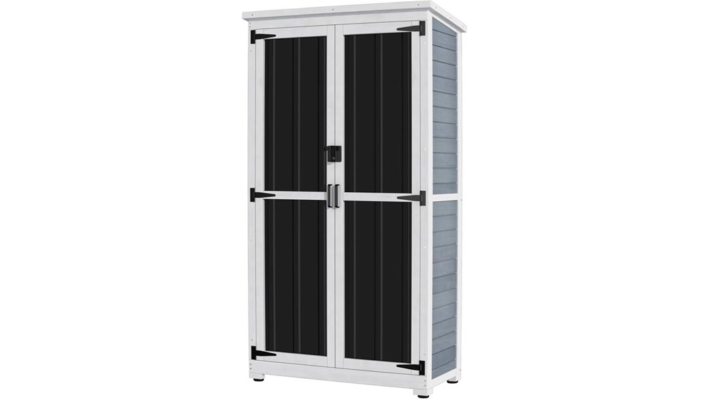 outdoor storage wooden metal