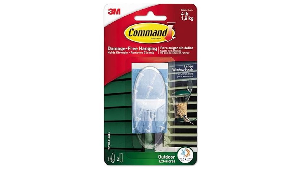 outdoor wall hooks with strips 4 lb