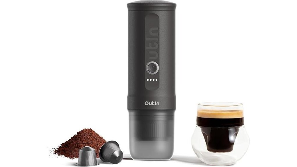 outin nano portable espressomachine note four words