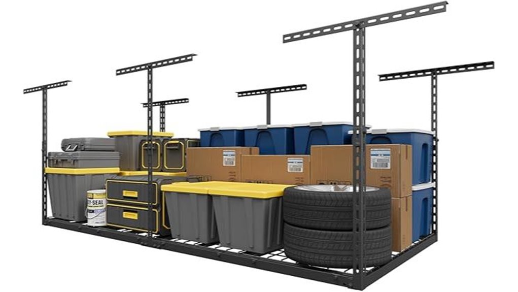 overhead adjustable rack capacity