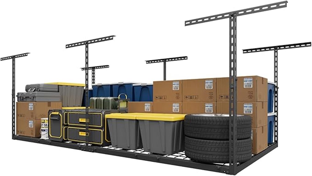 overhead adjustable rack capacity